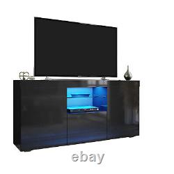 135cm TV Unit Cabinet Sideboard Cupboard High Gloss Doors Large Storage Space