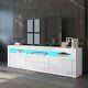 160cm Led Media Tv Unit Cabinet High Gloss Doors Drawers Large Storage Tv Stand
