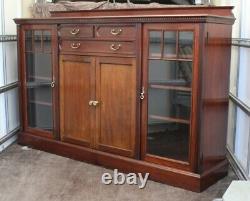 1920s Large 4 Door Mahogany Bookcase by Maple and Co
