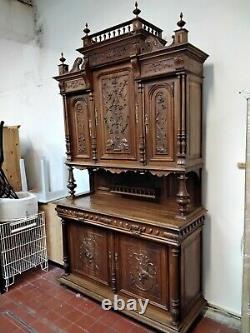 19th Century Large Dutch/Flemish Cabinet Walnut Antique Home Furniture