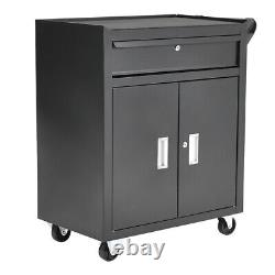 1 Drawer 2 Doors Roll Cab Tool Chest Box Cabinet Tool Storage Bin Cupboard Cart