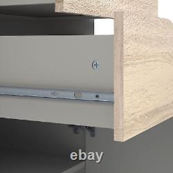 3 Drawers 2 Doors Sideboard White Oak Large Modern Authentic Style Clovis