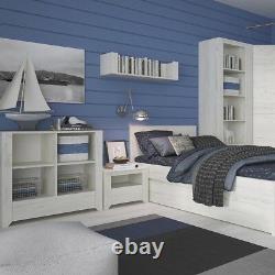 Angel White Oak Bedroom Furniture Extra Large Wide 2 Door 3+3 Drawer Chest Unit