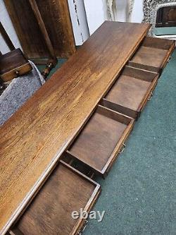 Antique/reproduction Solid Oak Large Sideboard/dresser Base/plasma Tv Stand