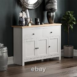 Sideboard Cupboard Cabinet With 3 Doors In Grey Oak Effect Living Room Storage 