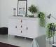 Barcelona Large Wide Sideboard Buffet Unit With 2 Doors + 3 Drawers In White