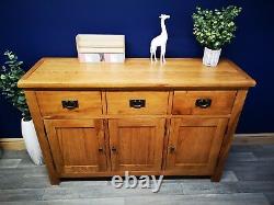 Baysdale Rustic Oak Large Sideboard Cupboard Cabinet Dining Room Furniture