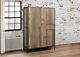 Birlea Urban Industrial Chic 4 Door Large Wardrobe With Drawer Wood Metal