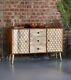 Cnc Retro Mango Wood 3 Drawers And Door Large Sideboard Dining Room Furniture