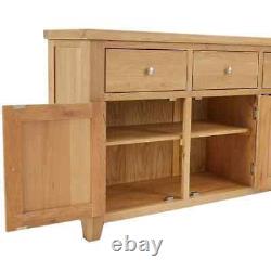 Cheshire Limed Oak Large 3 Drawer 3 Door Sideboard -Lounge Kitchen Cabinet- LR37