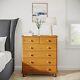 Chest Of Drawers Solid Pine With 2+4 Drawers Bun Feet Classic Style