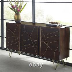 Contemporary 2 Doors and 3 Drawers Dallas Dark Mango Extra Large Sideboard