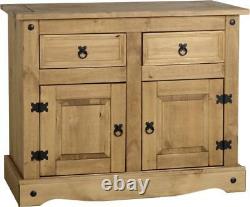 Corona Solid Waxed Pine Sideboard Large or Small Distressed Waxed Finish