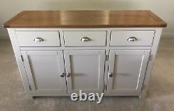 Cotswold Company Large 3 Door & Drawer Sideboard in Oak & Lundy Stone Paint