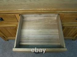 DOVETAILED LARGE CHUNKY SOLID OAK WOOD 2DOOR 6DRAWER SIDEBOARD 85x150cm SEE SHOP