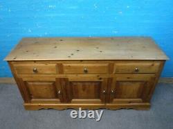DOVETAILED LARGE SOLID WOOD WIDE 3DRAWER 3DOOR CUPBOARD SIDEBOARD more listed