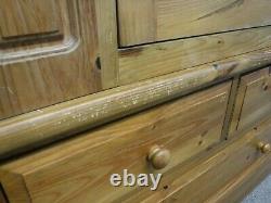 DOVETAILED LARGE WIDE CHUNKY SOLID WOOD TRIPLE 3DOOR 6DRAWER WARDROBE see shop
