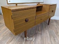 DRESSING TABLE 2 Shelves 1 Cupboard 1 Drawer Large Mirror Cabinet Mid Century