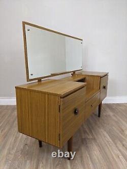 DRESSING TABLE 2 Shelves 1 Cupboard 1 Drawer Large Mirror Cabinet Mid Century