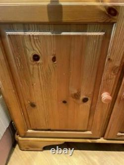 DUCAL Large Pine Dresser, 6 Cupboards (2 Glazed), 4 Drawers, 2 Shelves, 175cm W