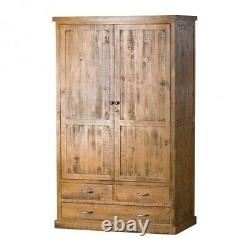 AYLESBURY PINE GENTS 2 DRAWER CUPBOARD WITH SHELVES GREY/CHROME KNOBS 