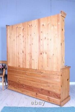 Delivery Options Large Pine Farmhouse Welsh Dresser Waxed Finish Wine Rack