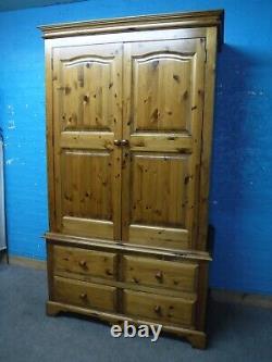 Dovetailed Large Chunky Wide Solid Wood 2door 4drawer Wardrobe-more Items Listed