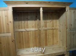 Dovetailed Large Rustic Chunky Solid Wood 2 Door 4 Drawer Wardrobe Visit Shop
