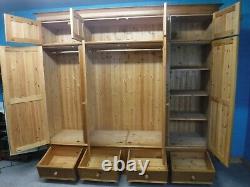 Dovetailed Solid Wood Very Large Quad 4door 4drawer Wardrobe +topboxes- See Shop