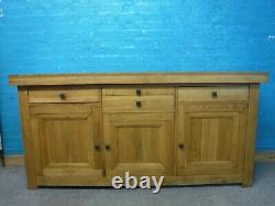 Dovetailed Very Heavy Large Chunky Solid Oak 4drawer Sideboard H92 W189-see Shop