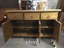Dovetailed large very heavy solid 3 draw 3 door sideboard Furniture