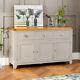 Downton Grey Painted Large 3 Drawer 3 Door Sideboard Kitchen Dining Dt37
