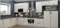 FP&P Beveled Edge Matt White Kitchen Cabinet Cupboard Doors to fit Howdens units
