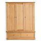 Hampshire Oak Triple Wardrobe W 2 Drawers Large 3 Door Solid Wood Tall Storage