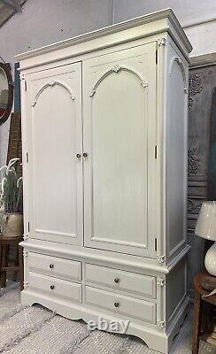 Hand Painted Large Wardrobe With Drawers Portland Stone Delivery Available