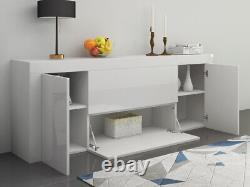 High Gloss Front Large Wood Sideboard Cabinet with 2 Doors 2 Drawers Cupboard