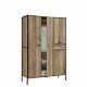 Industrial Large 4 Door Wardrobe With Drawer Clothes Storage Cupboard Cabinet
