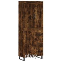 Industrial Rustic Smoked Oak Wooden Large Storage Cabinet Unit 3 Drawers 3 Doors