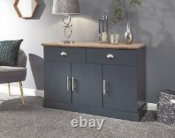 Kendal 3 Door 2 Drawer Large Sideboard Slate Blue