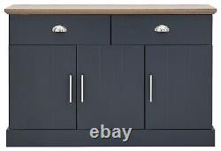 Kendal 3 Door 2 Drawer Large Sideboard Slate Blue