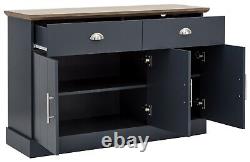 Kendal 3 Door 2 Drawer Large Sideboard Slate Blue