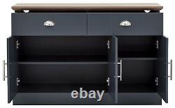 Kendal 3 Door 2 Drawer Large Sideboard Slate Blue