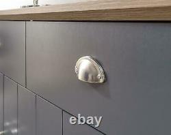 Kendal Large Sideboard Storage Unit 2 Drawers 2 Door Cupboard Cabinet Slate Blue
