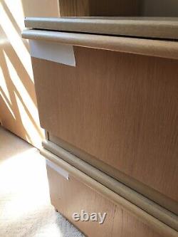 LARGE Art Decor Style Beech Veneer Modular Sideboard/Living Room Cabinets