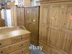 LARGE CHUNKY WIDE GOTHIC STYLE SOLID WOOD 2DOOR 2DRAWER WARDROBE see shop