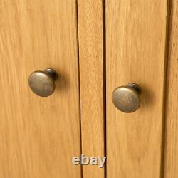 Lanner Oak Large Sideboard Cabinet 3 Door 3 Drawer Rustic Solid Wood Cupboard