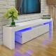 Large 200cm Tv Unit Cabinet Stand White High Gloss Doors Sideboard Led Lights
