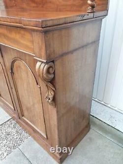 Large Antique Victorian Mahogany Chiffonier Sideboard Cabinet Cupboard Drawer