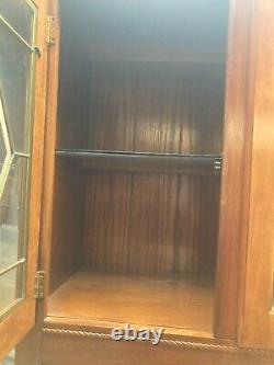 Large Brown Wooden Display Cabinet Dresser with Drawers & Cupboards Kitchen Unit