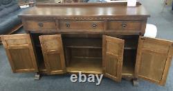 Large Dark Wood Old Charm Sideboard with 3 Drawers and 4 Doors CS SA6